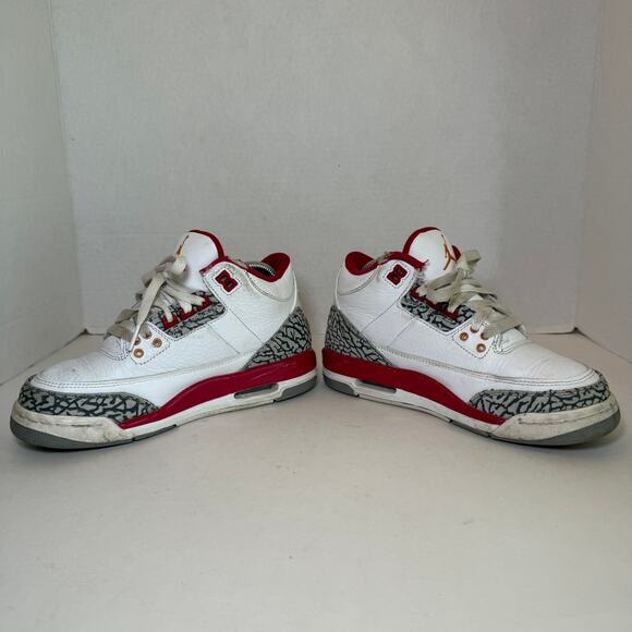 Nike Air Jordan 3 Retro OG Sneaker Shoes Cardinal Red Youth Size 4 - Picture 4 of 9